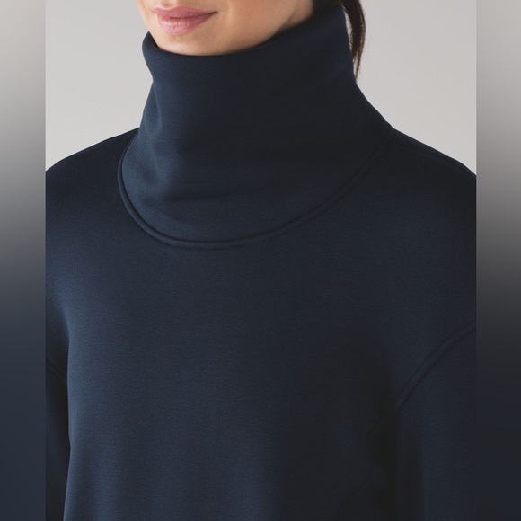 Lululemon Kick The Cold Funnel Neck Inkwell Navy Blue Size 6 - Picture 12 of 15